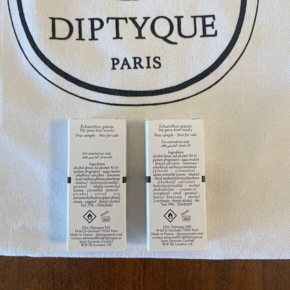 Diptyque EDT in Fleur de Peau & Ilio, each 2 ml / 0.06 oz - Picture 3 of 5